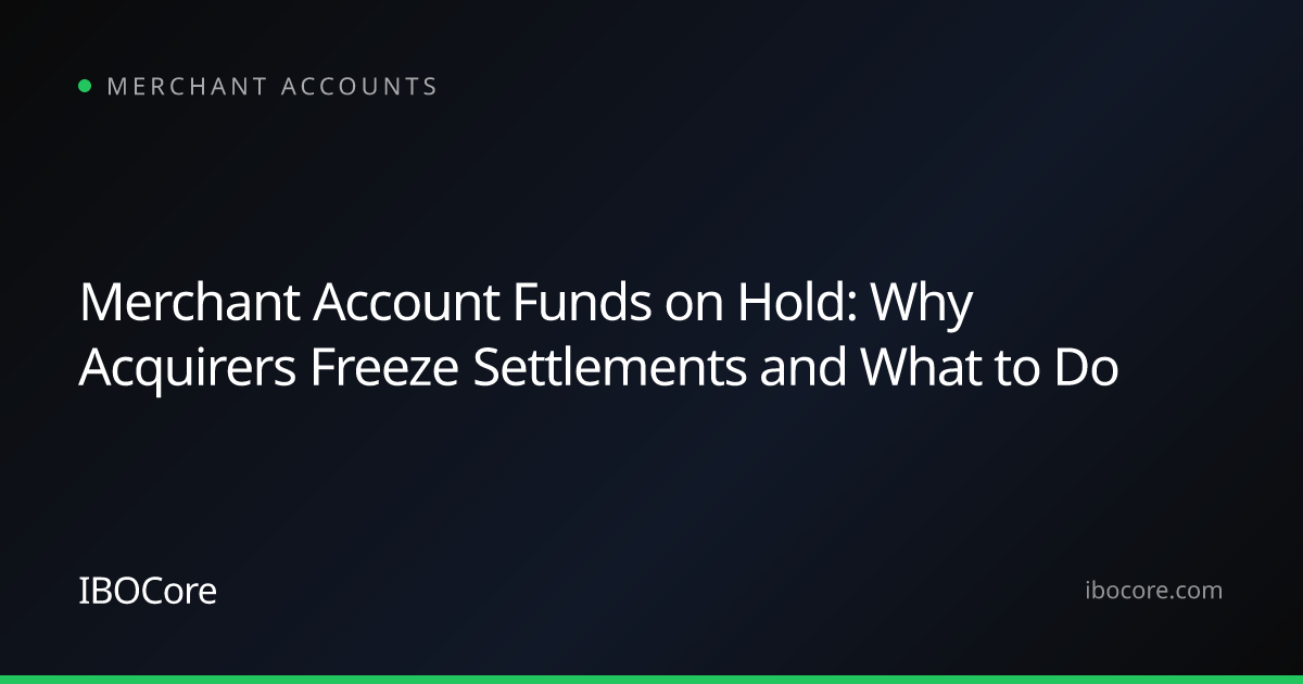 Merchant Account Funds on Hold: Why Acquirers Freeze Settlements and What to Do